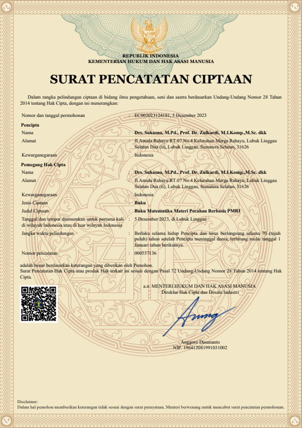 Buku Matematika Materi Pecahan Berbasis PMRI